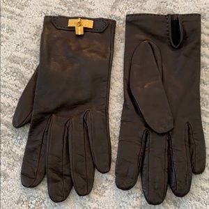 Hermès brown leather gloves